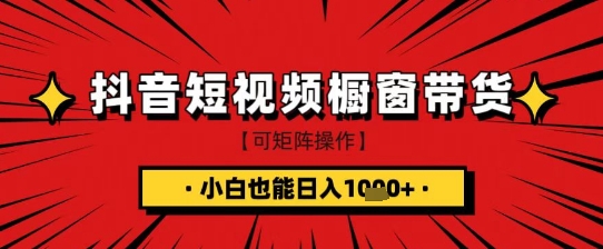 抖音短视频食品橱窗带货，小白轻松上手日入1k+【揭秘】-森森项目库