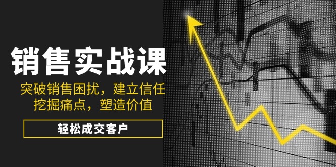 销售实战课，突破销售困扰，建立信任，挖掘痛点，塑造价值，轻松成交客户-森森项目库