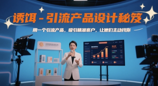 诱饵-引流产品设计秘笈，用一个引流产品，吸引精准客户，让他们主动找你-森森项目库