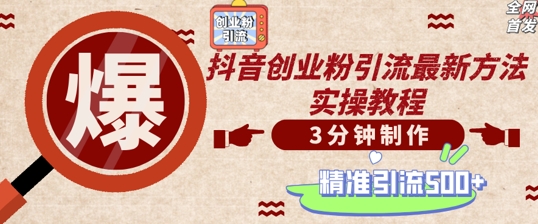 轻松制作创业类视频，一天被动加精准创业粉500+【揭秘】-森森项目库
