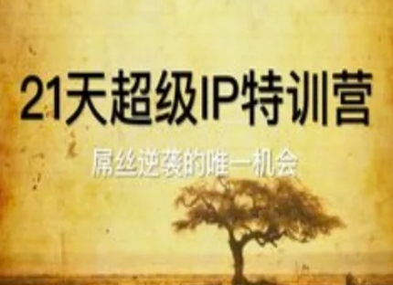 21天超级IP特训营，屌丝逆袭的唯一机会-森森项目库
