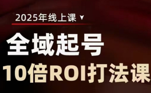 2025全域起号10倍ROI打法课，助你提升直播间的投资回报率-森森项目库