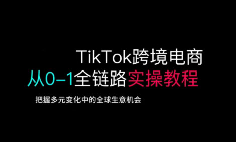 TikTok跨境电商从0-1全链路全方位实操教程，把握多元变化中的全球生意机会-森森项目库