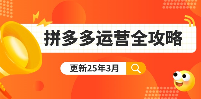 拼多多运营全攻略：从0到日销千单,爆款内功+付费推广+黑科技(更新25年3月-森森项目库