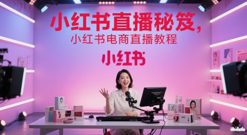 小红书直播秘笈，小红书电商直播教程-森森项目库
