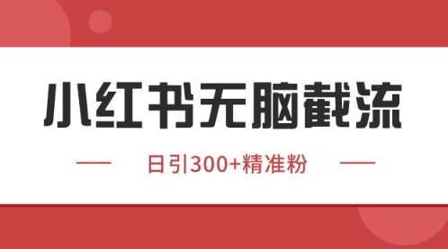 小红书只要你有同行就能获客，独家野路子获客玩法，暴力截流【揭秘】-森森项目库