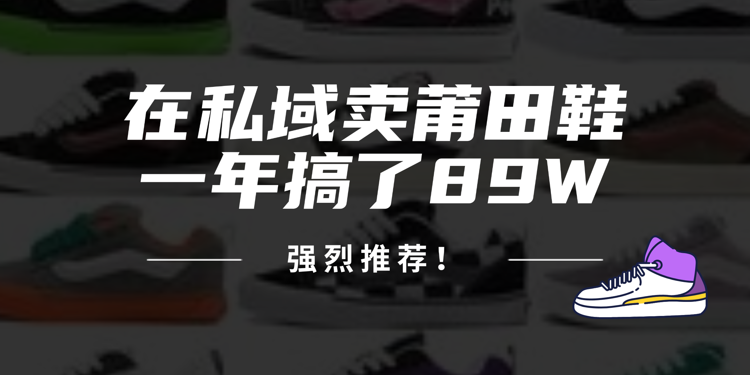 24年在私域卖莆田鞋，一年搞了89W，强烈推荐！-森森项目库