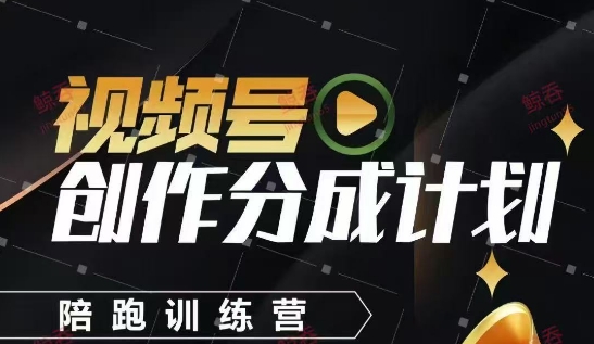 视频号创作分成计划陪跑训练营，手把手教会你如何制作视频，细水长流型项目-森森项目库
