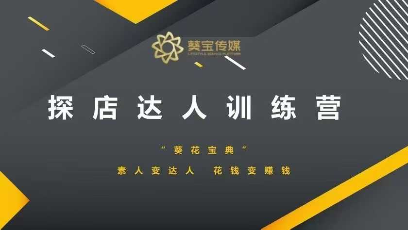 探店达人训练营，素人变达人，花钱变赚钱-森森项目库