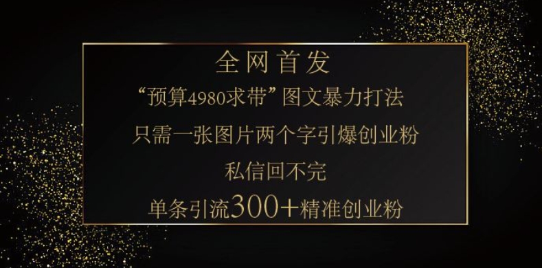 小红书神奇图片引流法，只需一张图，就能单条笔记凭借此方法，轻松引流 300 + 精准创业粉-森森项目库