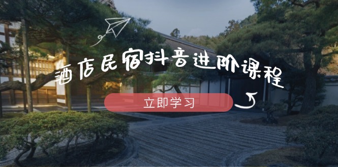 酒店民宿抖音进阶课程，掌握流量渠道与推流逻辑，打造爆款内容-森森项目库