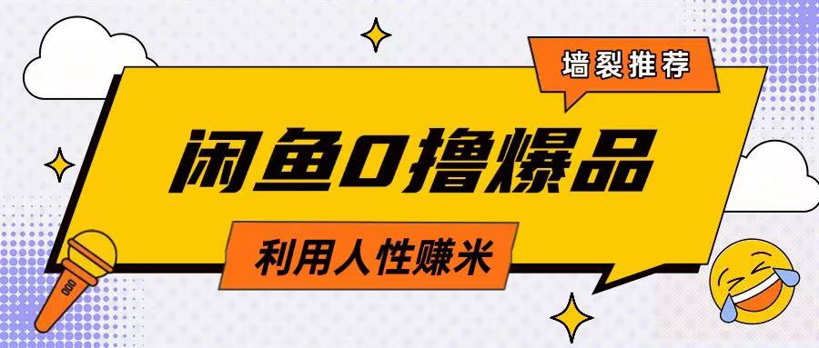 咸鱼0撸玩法利用人性售卖商品达到日挣2张的效果-森森项目库