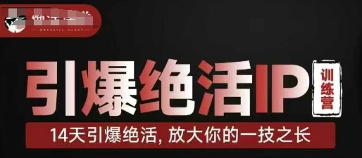 引爆绝活IP训练营，14天引爆绝活，放大你的一技之长-森森项目库