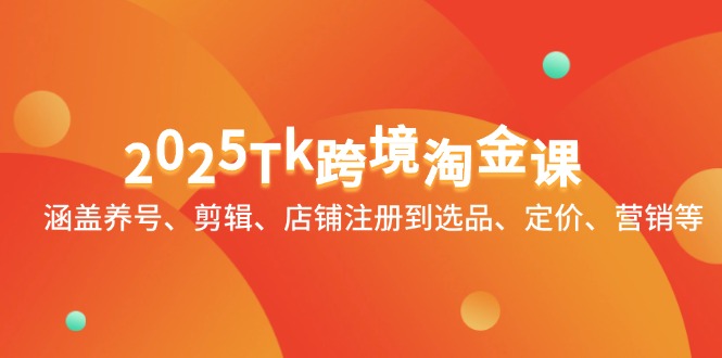 2025Tk跨境淘金课：涵盖养号、剪辑、店铺注册到选品、定价、营销等-森森项目库