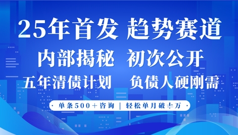 2025年首次公开，真正的事业型赛道，客咨不断，单月轻松破W-森森项目库