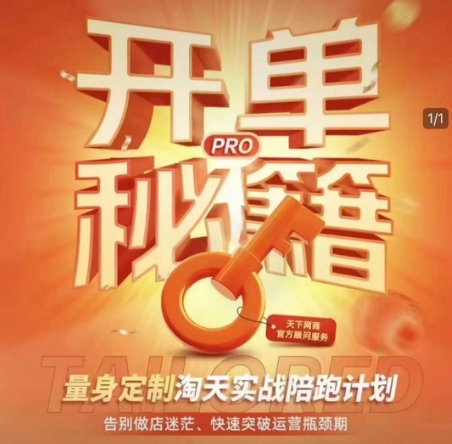 淘宝开单秘籍PRO，量身定制淘天实战陪跑计划，告别做店迷茫、快速突破运营瓶颈期(更新)-森森项目库