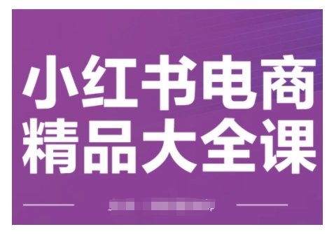 小红书电商精品大全课，快速掌握小红书运营技巧，实现精准引流与爆单目标，轻松玩转小红书电商(更新2月)-森森项目库