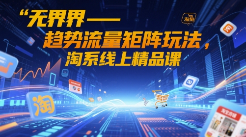 无界-趋势流量矩阵玩法，淘系线上精品课-森森项目库