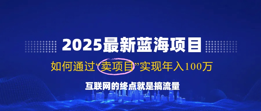 2025最新蓝海项目，零门槛轻松复制，月入10万+，新手也能操作！-森森项目库