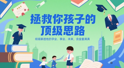 付费文章：拯救你孩子的顶级思路，彻底聊透他的学业、事业、未来，含金量满满-森森项目库